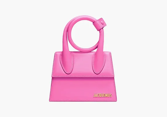 Сумки Jacquemus Le Chiquito Noeud «Neon Pink» розовый