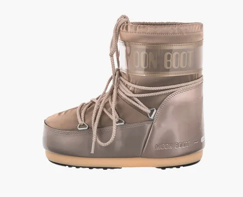 Обувь Moon Boot Classic Low «Glance Platinum» золотой