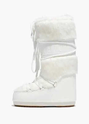 Обувь Moon Boot Classic Faux Fur Boots «White» белый