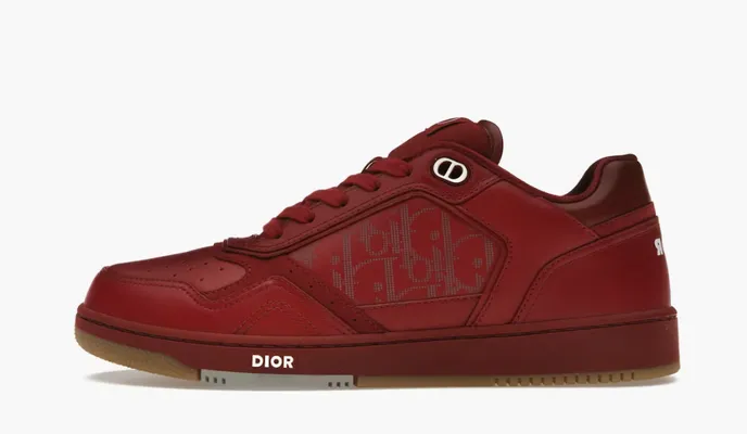 Кроссовки Dior B27 Low «Oblique - Red Gum» красный