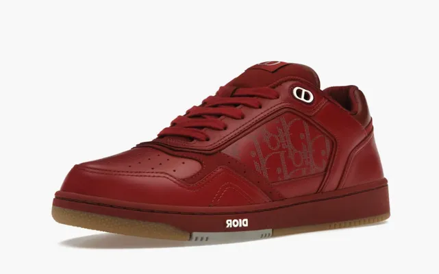 Кроссовки Dior B27 Low «Oblique - Red Gum» красный