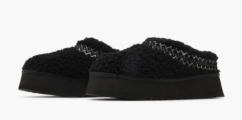Обувь UGG Tazz Braid Slipper WMNS «Black» черный