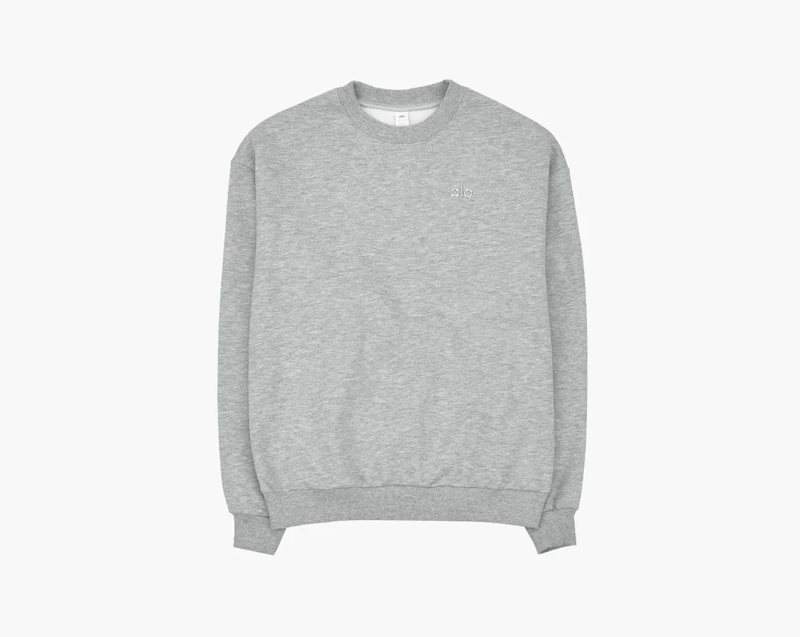 Alo Yoga Accolade Crew Neck Pullover «Athletic Heather Grey»
