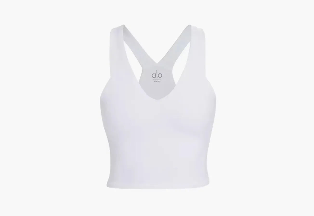 Alo Airbrush Real Bra Tank «Real White»