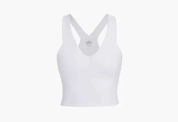 Одежда Alo Airbrush Real Bra Tank «Real White» белый