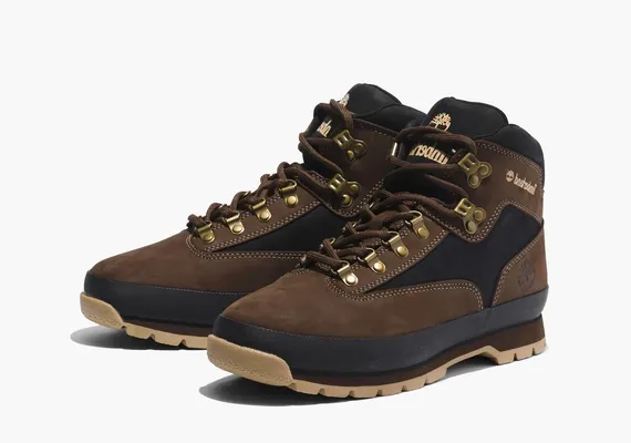 Обувь Timberland Euro Hiker Mid Boot «Dark Brown Nubuck» коричневый