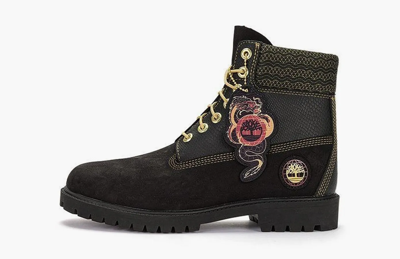 Timberland Lunar New Year 6 Inch Lace Up Boots «Black Nubuck»