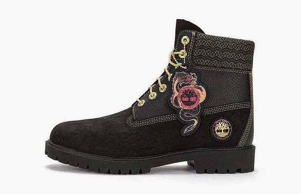 Обувь Timberland Lunar New Year 6 Inch Lace Up Boots «Black Nubuck» черный