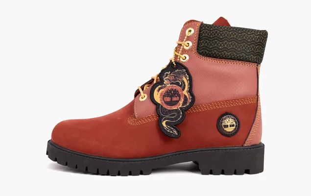 Обувь Timberland 6 Inch Lace Waterproof Boots «Dark Red Nubuck» красный