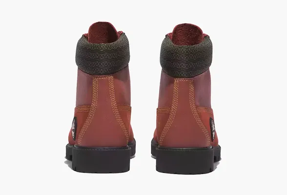 Обувь Timberland 6 Inch Lace Waterproof Boots «Dark Red Nubuck» красный