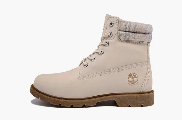 Обувь Timberland Lindon Woods 6 Inch Waterproof Boot WMNS «Beige Nubuck and Printed Collar» бежевый