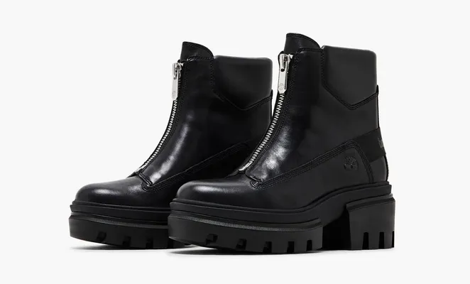 Обувь Timberland Everleigh Front-Zip Boot WMNS «Triple Black» черный