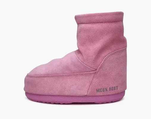 Обувь Moon Boot No Lace Suede Boot «Pink» розовый