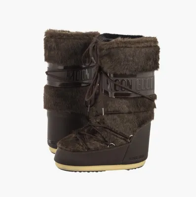 Обувь Moon Boot Classic Faux Fur «Brown» коричневый
