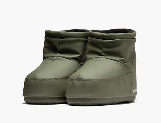 Обувь Moon Boot No Lace Rubber Boot «Khaki» зеленый