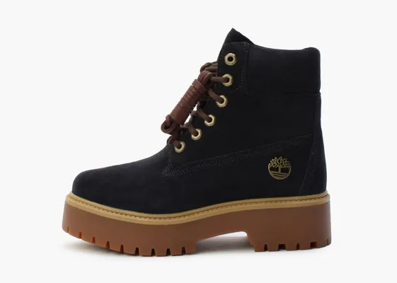 Обувь Timberland Stone Street 6 Inch Waterproof Boot WMNS «Dark Blue Suede» синий
