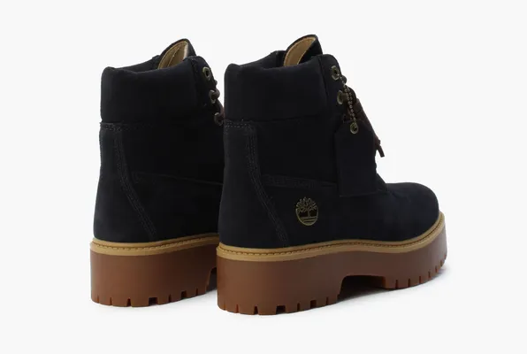 Обувь Timberland Stone Street 6 Inch Waterproof Boot WMNS «Dark Blue Suede» синий