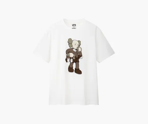 Одежда Kaws x Uniqlo T-Shirt «Clean Slate Tee» White белый
