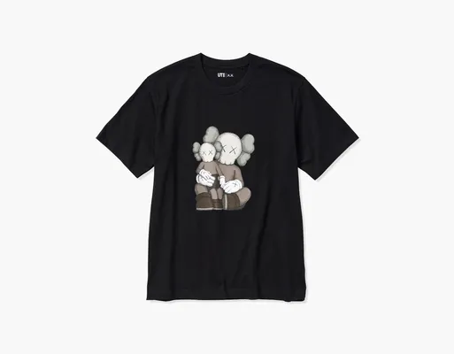 Одежда Kaws x Uniqlo Graphic T-Shirt «Black» черный