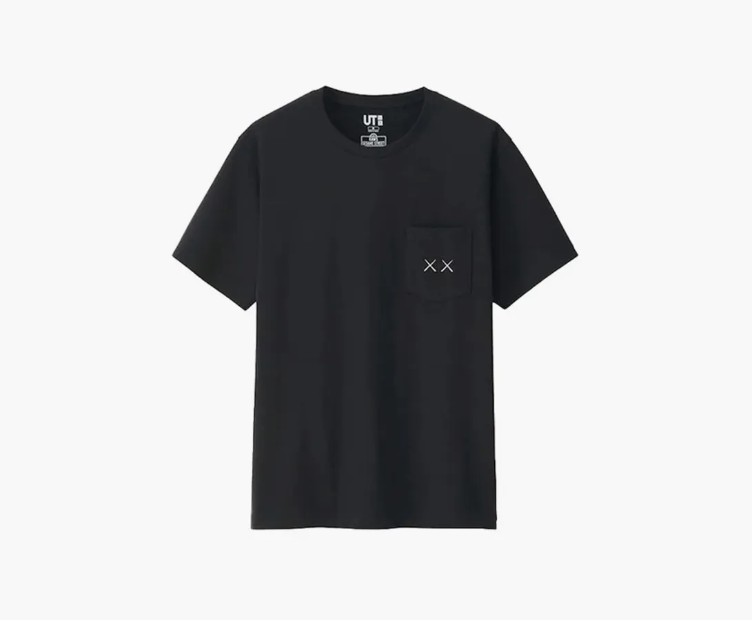 Kaws x Uniqlo x Sesame Street XX Pocket Tee «Black»