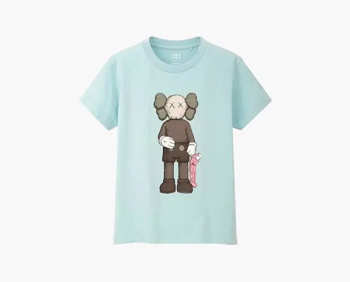 Одежда Kaws x Uniqlo Companion T-Shirt «Light Blue» lightBlue