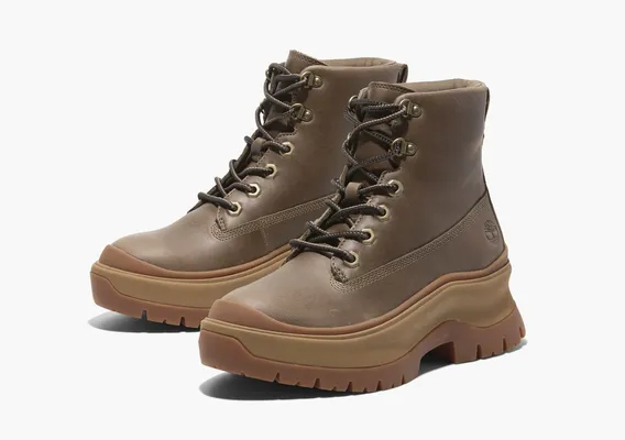 Обувь Timberland Roxie Lane Mid Lace-Up Boot WMNS «Medium Brown Full Grain» коричневый