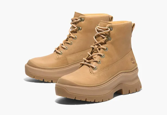 Обувь Timberland Roxie Lane Mid Lace-Up Boot WMNS «Wheat Full Grain» желтый