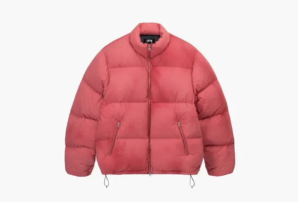 Одежда Stussy Recycled Nylon Down Puffer «Faded Red» красный
