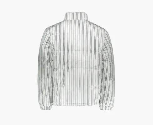 Одежда Stussy Stripe Down Puffer Jacket «Bone» белый