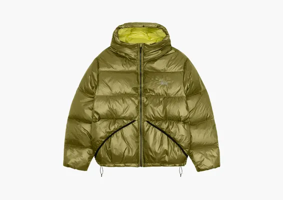 Одежда Stussy Down Parka Micro Ripstop «Olive» зеленый