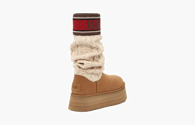 Обувь Wmns Classic Sweater Letter Boot 'Chestnut' &nbsp;</b>Chestnut