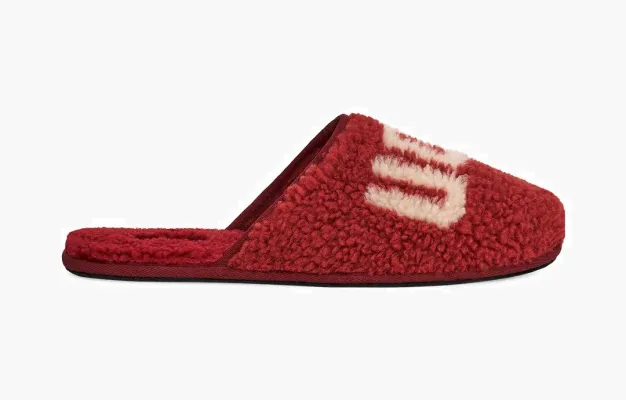 Обувь Scuff Slipper 'Curly Graphic - Red Wine' &nbsp;</b>Red Wine