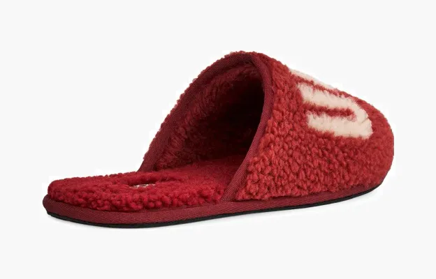 Обувь Scuff Slipper 'Curly Graphic - Red Wine' &nbsp;</b>Red Wine