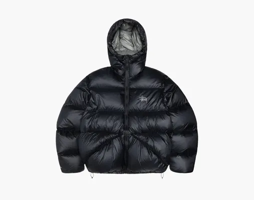 Одежда Stussy Down Parka Micro Ripstop «Phantom Black» черный