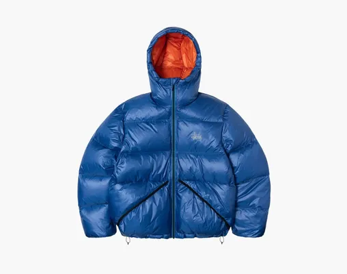 Одежда Stussy Down Parka Micro Ripstop «Dark Royal» синий