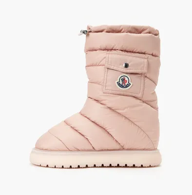 Обувь Moncler Pink Logo Puff Snow Boots WMNS «Pink» розовый