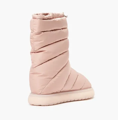 Обувь Moncler Pink Logo Puff Snow Boots WMNS «Pink» розовый