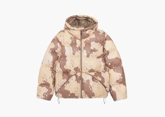 Одежда Stussy Down Parka Micro Ripstop «Khaki» бежевый