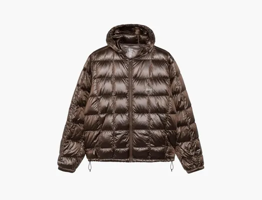 Одежда Stussy Midweight Hooded Puffer «Brown» коричневый