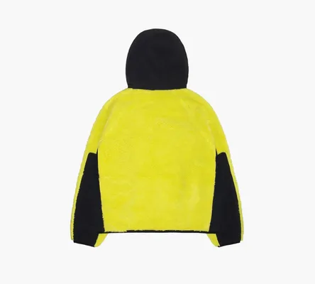 Одежда Stussy Sherpa Paneled Hooded Jacket «Lime» желтый