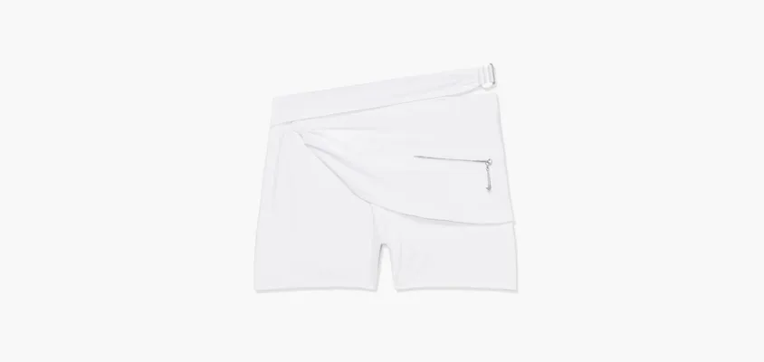 Одежда Nike x Jacquemus Drapped Bike Shorts «White» белый