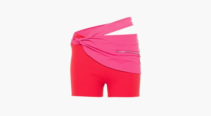 Одежда Nike x Jacquemus Drapped Bike Shorts «Dark Pink» красный