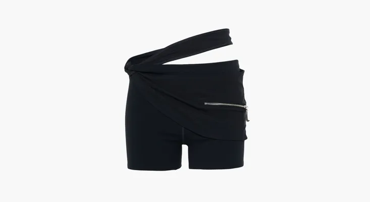 Одежда Nike x Jacquemus Drapped Bike Shorts «Dark Blue» синий