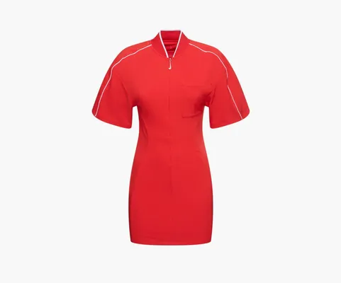 Одежда Nike x Jacquemus Short-Sleeved T-Shirt Dress «Dark Red» красный