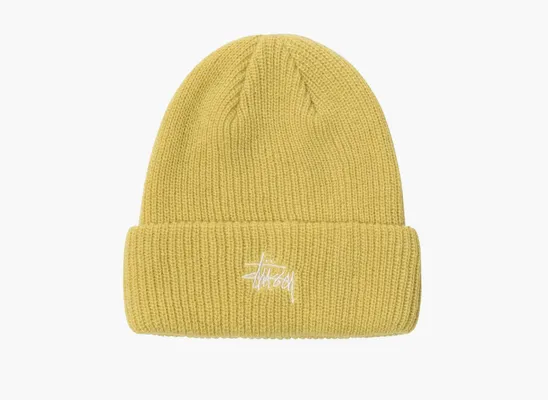 Аксессуары Stussy Basic Cuff Beanie «Mustard» желтый