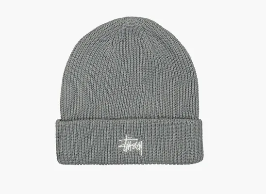Аксессуары Stussy Basic Cuff Beanie «Light Grey» серый