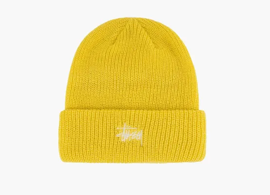Аксессуары Stussy Basic Cuff Beanie «Yellow» желтый