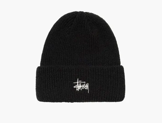 Аксессуары Stussy Stock Cuff Beanie «Black» черный