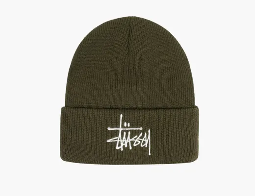 Аксессуары Stussy Big Basic Thinsulate Beanie «Olive» зеленый