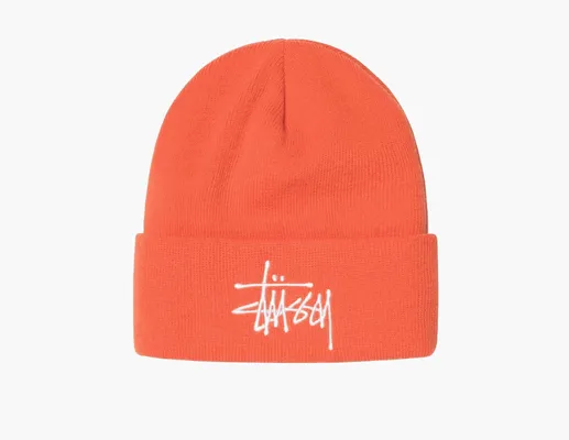 Аксессуары Stussy Big Basic Thinsulate Beanie «Orange» оранжевый